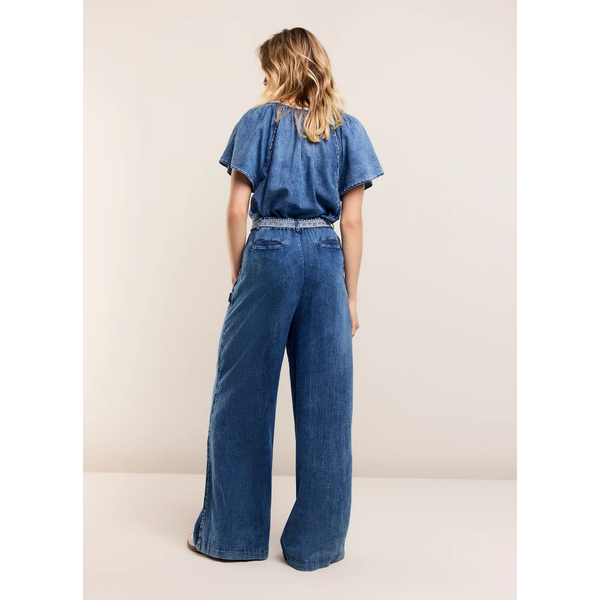 Summum Woman Ladies Blue Daze Denim Palazzo Trousers