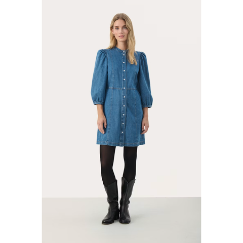 Part Two Ladies PollaPW Dress - Medium Blue
