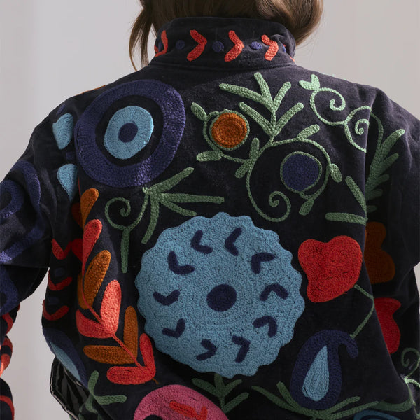 Essential Designs Suzani Love Jacket - Black with Suzani Design