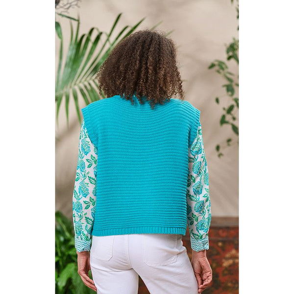Luella Ladies Padstow Cashmere Tank Top Rib Design (Teal or Pink)