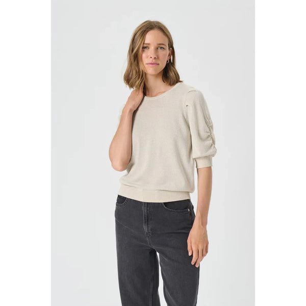 Part Two Ladies Varaia Pullover Blouse - Whitecap Grey