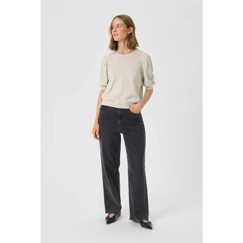 Part Two Ladies Varaia Pullover Blouse - Whitecap Grey