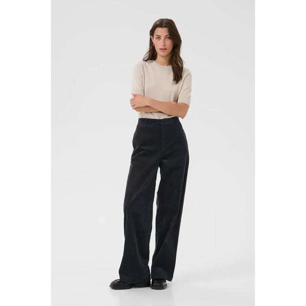 Part Two Ladies Clarissi Corduroy Trousers - Navy