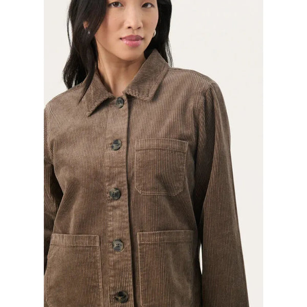 Part Two Ladies Lone Cord Jacket - Falcon Brown