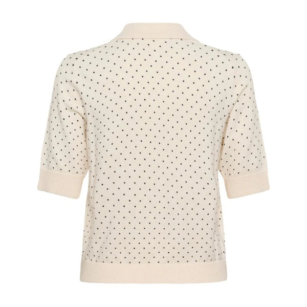 Part Two Ladies Anetti Top - Cream with Polka Dots