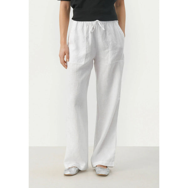 Part Two Ladies Eniola Full Length Wide Trousers - Bright White