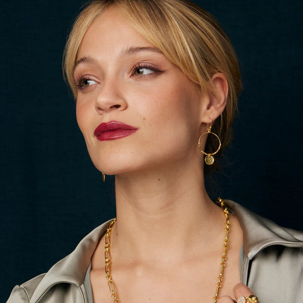 Ashiana London Ladies Dominique Mini Gold Hoop Earrings