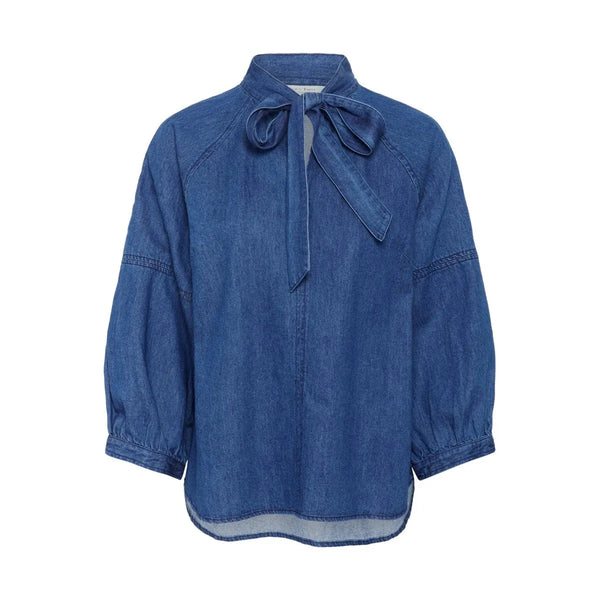 Part Two Ladies Sassi Cotton Shirt - Dark Blue Denim