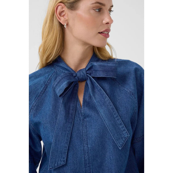 Part Two Ladies Sassi Cotton Shirt - Dark Blue Denim