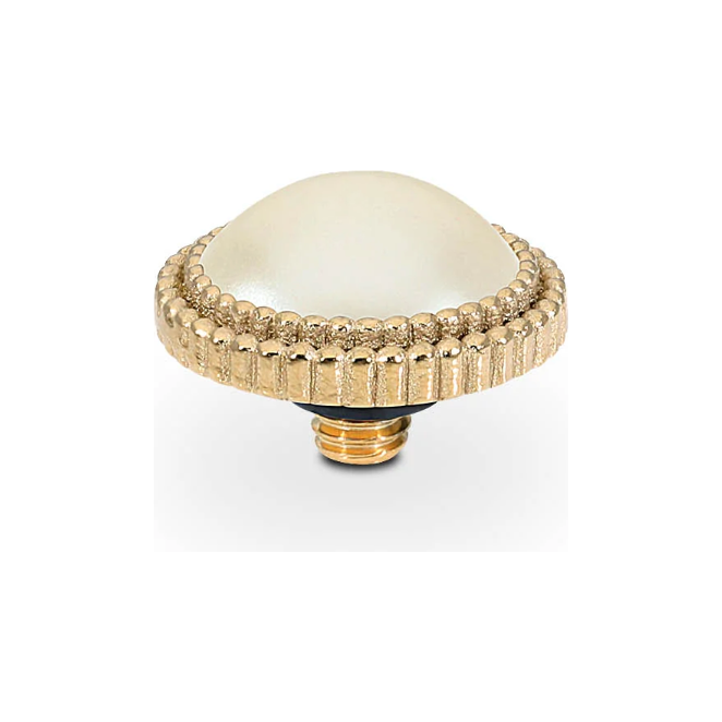 Qudo Ladies Tondo Fabero Topper 10mm - Gold