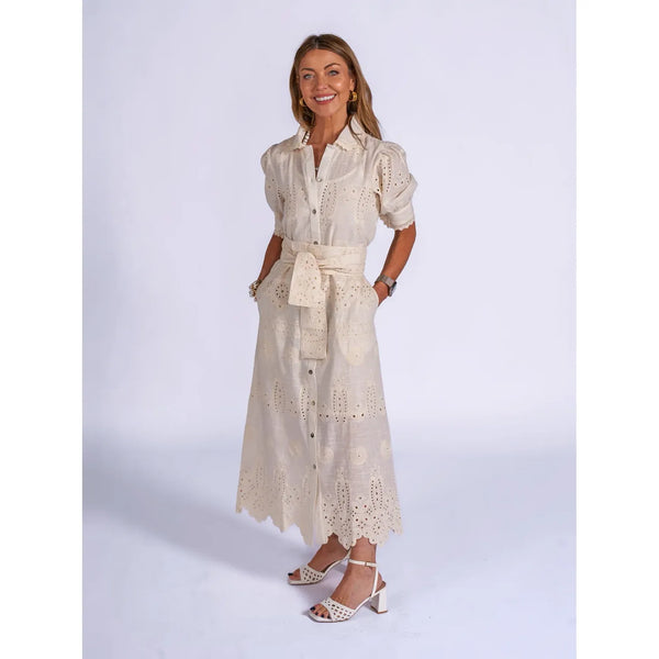 New Day Originals Sani Petite Mid Shirt Dress - Clotted Cream