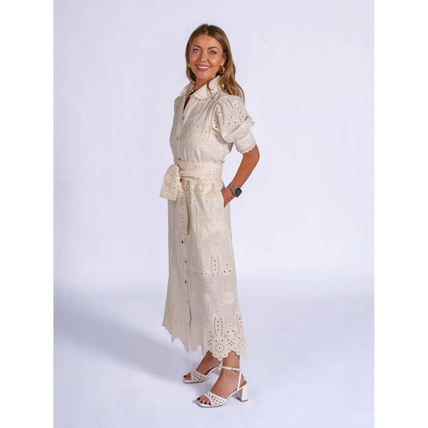 New Day Originals Sani Petite Mid Shirt Dress - Clotted Cream