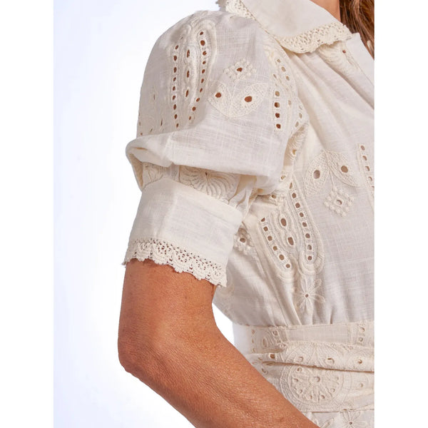 New Day Originals Sani Petite Mid Shirt Dress - Clotted Cream