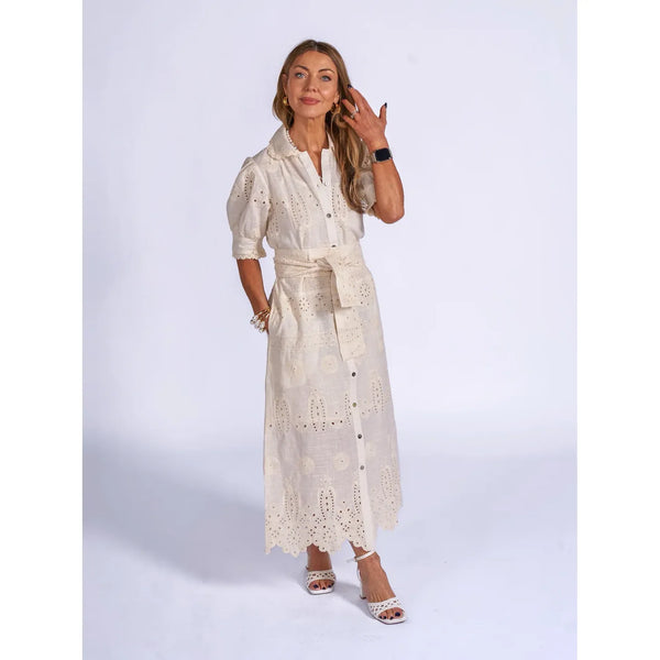 New Day Originals Sani Petite Mid Shirt Dress - Clotted Cream