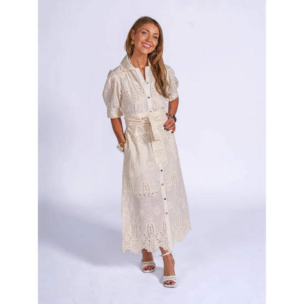 New Day Originals Sani Petite Mid Shirt Dress - Clotted Cream