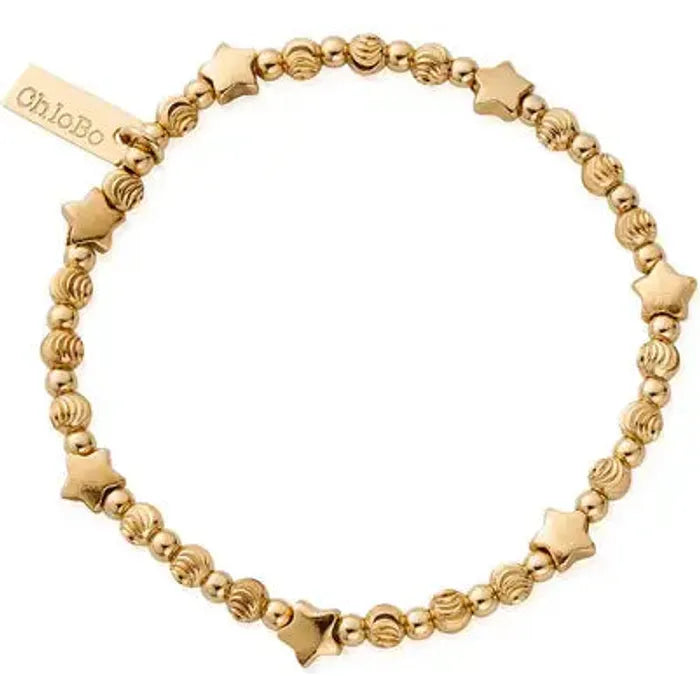 ChloBo Ladies Multi Inset Star Bracelet - Gold