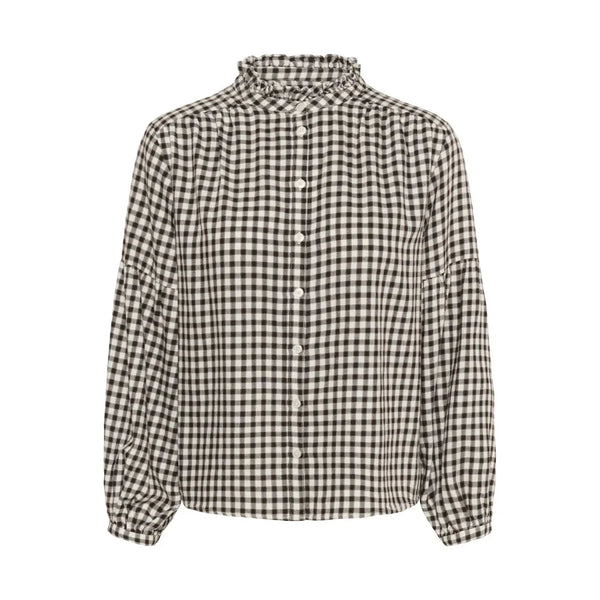 Part Two Ladies Samilla Shirt - Dark Navy Mini Check