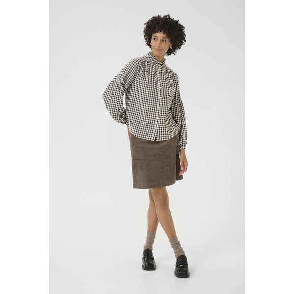 Part Two Ladies Samilla Shirt - Dark Navy Mini Check