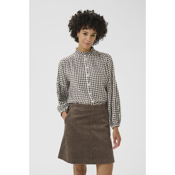 Part Two Ladies Samilla Shirt - Dark Navy Mini Check