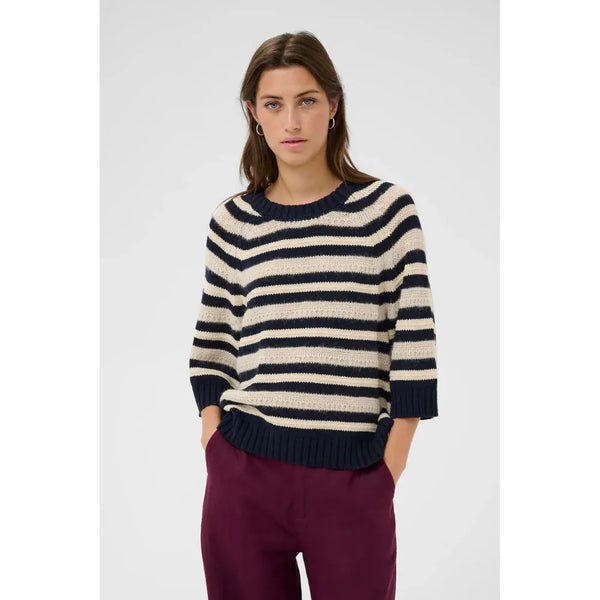 Part Two Ladies Anny Jumper - White/Navy