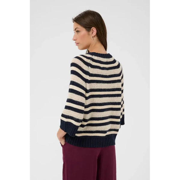 Part Two Ladies Anny Jumper - White/Navy