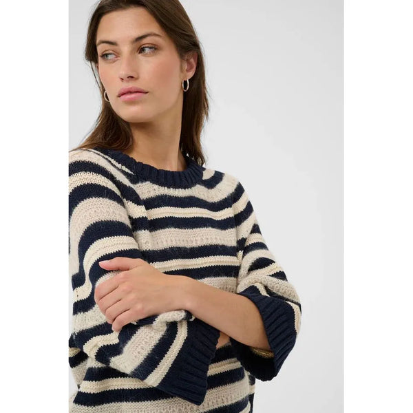 Part Two Ladies Anny Jumper - White/Navy
