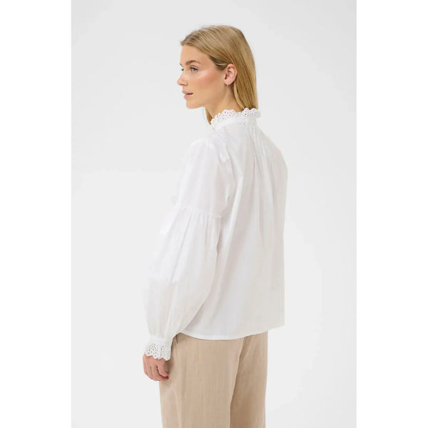 Part Two Ladies AnastasjaPW Cotton Frill Shirt - Bright White