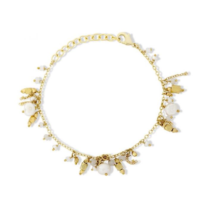 The Olive charm bracelet features delicate gemstones and faceted gold beads along a delicate chain. An elegant and  sophisticated piece, create a set with the matching Olive necklace. The delicate gemstone hues are ture classics and will make a unique piece in your jewellery box for years to come.