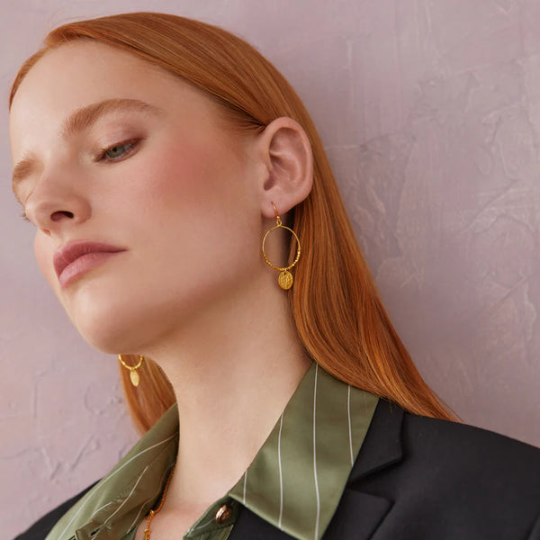 Ashiana London Ladies Dominique Mini Gold Hoop Earrings