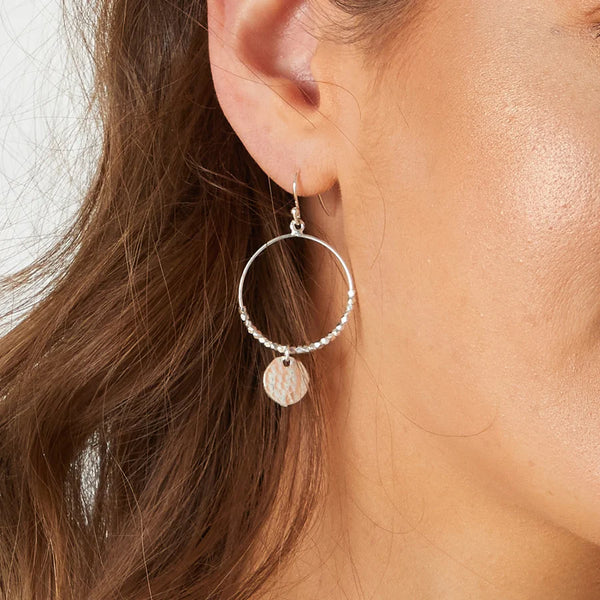 Ashiana London Ladies Dominique Mini Silver Hoop Earrings