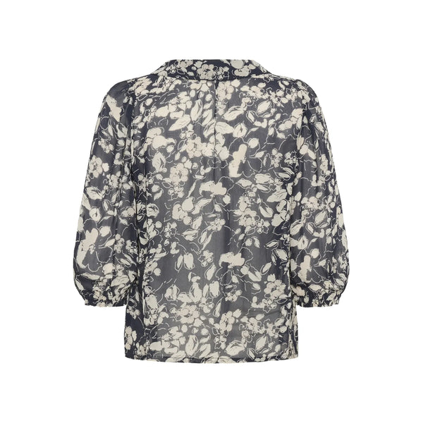 Part Two Ladies Alvia Floral Shirt - Navy / White