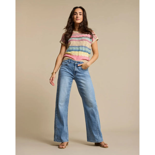 Red Button Ladies Claudette Slanted Seam Light Blue