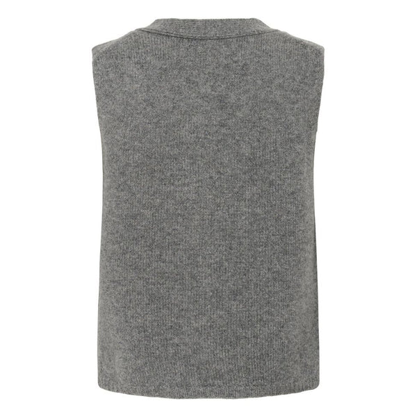 Part Two Sylva Waistcoat Median Grey Melange - Wool