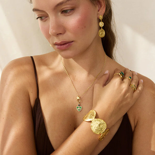 Ashiana London Ladies Marbella Gold Coin Earrings