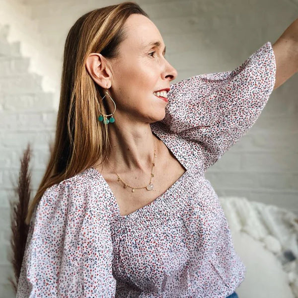 Ashiana London Bella Aqua Chalcedony Earrings
