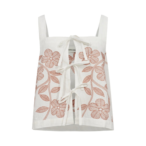 Sofie Schnoor Ladies Top - Off White with Flowers