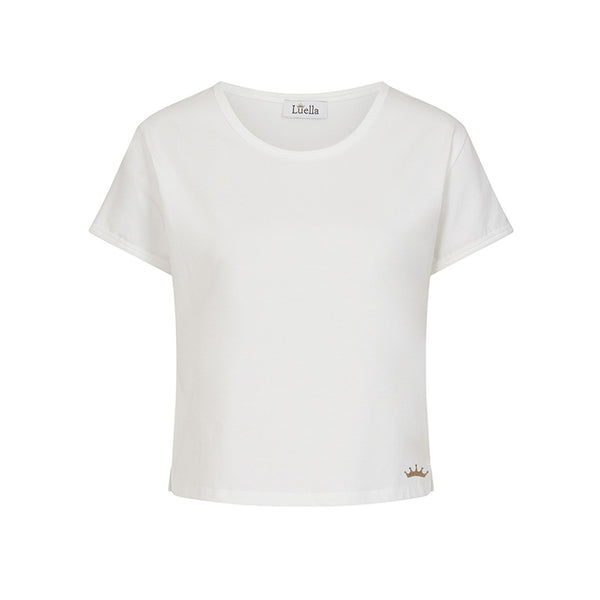 Luella Ladies Cotton T-Shirt Round Neck White or Vanilla