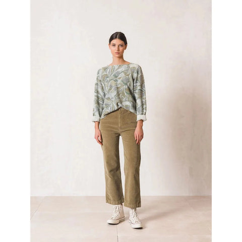 Indi and Cold Ladies Corduroy Gina Trousers - Moss Green