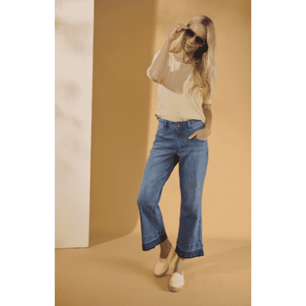 Red Button Ladies Jeans - Conny Culotte Stone Used
