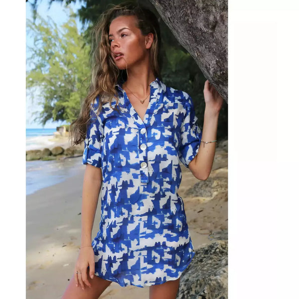 Sophia Alexia Ladies Beach Shirt - Midnight Reef