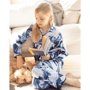 Cyberjammies Girls Pyjamas - Ellie Navy Floral Print Pyjama Set