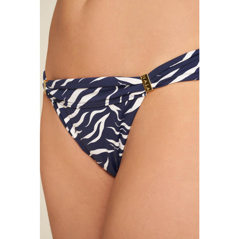 Naia Beach Ladies Bikini Bottoms - Maia Navy Zebra