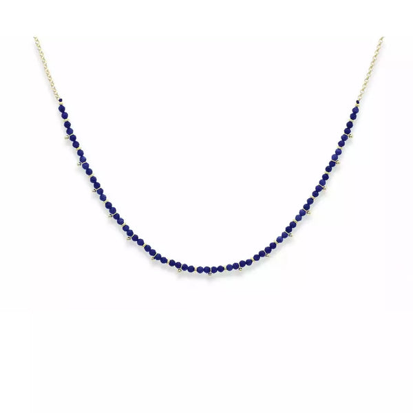 Boho Betty Necklace - Salus Lapis Lazuli Gemstone Gold or Silver