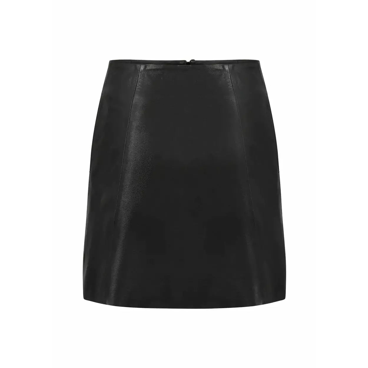 Coster Copenhagen Ladies Short A-Line Leather Skirt - Black