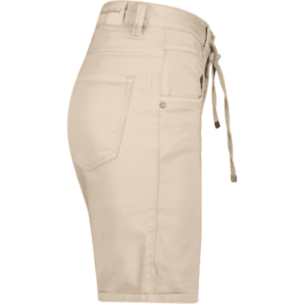 Red Button Ladies Shorts - Sand