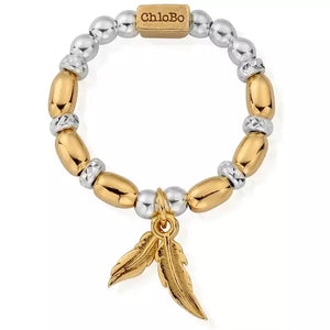ChloBo Ladies Ring - Dainty Double Feather Ring
