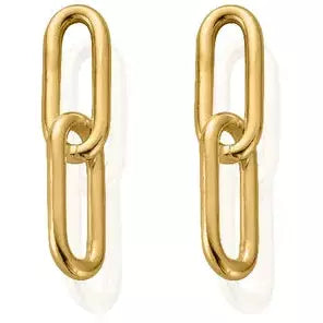 two gold or silver papaerclip dangle earing 