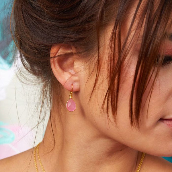 Ashiana Ladies Earrings - Ava Pink Jade