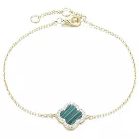 Penny Levi London Ladies Bracelet - Single Malachite Clover BG5