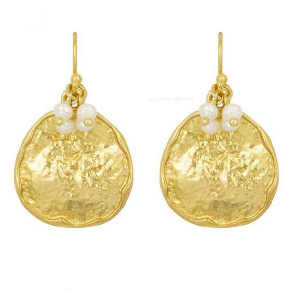 Ashiana Ladies Earrings - Solange Gold/ Fresh Water Pearl